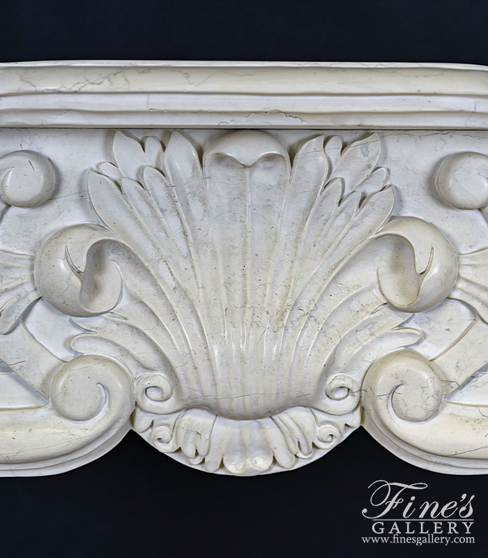 Search Result For Marble Fireplaces  - Italian Bianco Perlino Mantel - MFP-1588